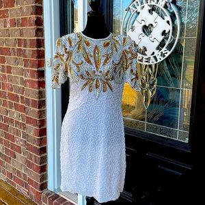 🤍Laurence Kazar Beaded Cocktail Dress🤍